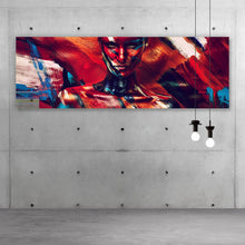 Lade das Bild in den Galerie-Viewer, Leinwandbild Frau mit abstraktem Bodypaint Panorama
