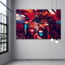 Lade das Bild in den Galerie-Viewer, Poster Frau mit buntem Bodypaint Querformat