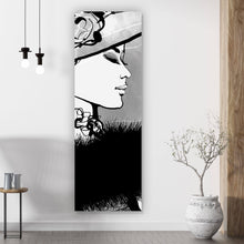 Lade das Bild in den Galerie-Viewer, Poster Frau mit Hut im Zeichenstil Panorama Hoch