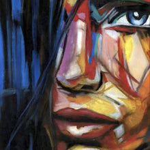 Lade das Bild in den Galerie-Viewer, Acrylglasbild Frau Zeichenstil Abstrakt Quadrat