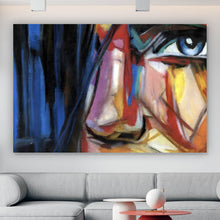Lade das Bild in den Galerie-Viewer, Poster Frau Zeichenstil Abstrakt Querformat