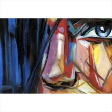 Lade das Bild in den Galerie-Viewer, Poster Frau Zeichenstil Abstrakt Querformat
