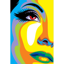 Lade das Bild in den Galerie-Viewer, Spannrahmenbild Frauen Gesicht Modern Art Hochformat
