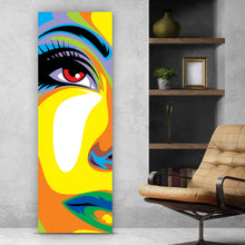 Lade das Bild in den Galerie-Viewer, Aluminiumbild Frauen Gesicht Modern Art Panorama Hoch
