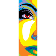 Lade das Bild in den Galerie-Viewer, Acrylglasbild Frauen Gesicht Modern Art Panorama Hoch