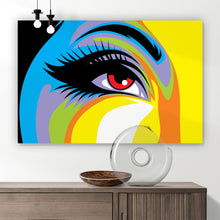 Lade das Bild in den Galerie-Viewer, Aluminiumbild Frauen Gesicht Modern Art Querformat