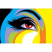 Lade das Bild in den Galerie-Viewer, Spannrahmenbild Frauen Gesicht Modern Art Querformat