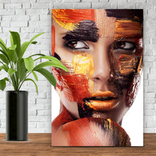 Lade das Bild in den Galerie-Viewer, Poster Frauen Portrait Bodypaint Hochformat