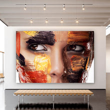 Lade das Bild in den Galerie-Viewer, Poster Frauen Portrait Bodypaint Querformat