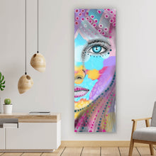 Lade das Bild in den Galerie-Viewer, Spannrahmenbild Frauenauge Watching you Vintage Panorama Hoch