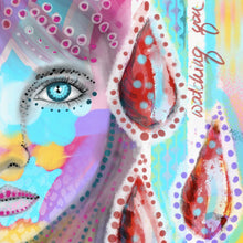 Lade das Bild in den Galerie-Viewer, Spannrahmenbild Frauenauge Watching you Vintage Quadrat
