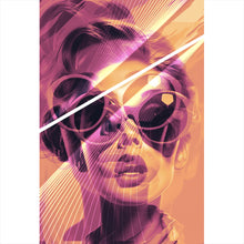 Lade das Bild in den Galerie-Viewer, Spannrahmenbild Frauengesicht mit Brille Modern Art Hochformat