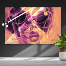Lade das Bild in den Galerie-Viewer, Poster Frauengesicht mit Brille Modern Art Querformat