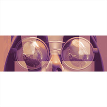 Lade das Bild in den Galerie-Viewer, Spannrahmenbild Frauengesicht mit Brille Vintage Wine Panorama