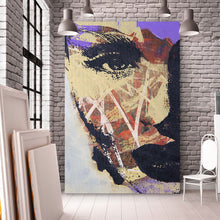 Lade das Bild in den Galerie-Viewer, Acrylglasbild Frauenportrait Abstrakt Hochformat