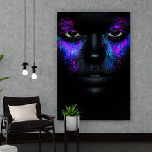 Lade das Bild in den Galerie-Viewer, Poster Frauenportrait Neon No.2 Hochformat