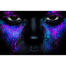 Lade das Bild in den Galerie-Viewer, Aluminiumbild Frauenportrait Neon No.2 Querformat