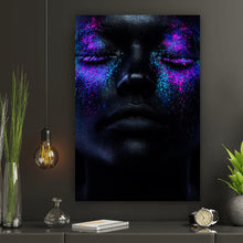 Lade das Bild in den Galerie-Viewer, Acrylglasbild Frauenportrait Neon No.3 Hochformat