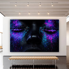 Lade das Bild in den Galerie-Viewer, Acrylglasbild Frauenportrait Neon No.3 Querformat