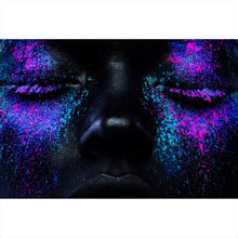 Lade das Bild in den Galerie-Viewer, Acrylglasbild Frauenportrait Neon No.3 Querformat