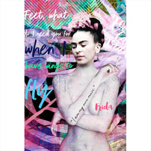 Lade das Bild in den Galerie-Viewer, Aluminiumbild gebürstet Frida Pop Art Hochformat