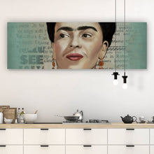 Lade das Bild in den Galerie-Viewer, Spannrahmenbild Frida Vintage Portrait Panorama