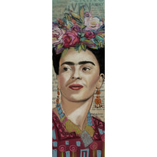 Lade das Bild in den Galerie-Viewer, Aluminiumbild Frida Vintage Portrait Panorama Hoch