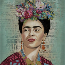 Lade das Bild in den Galerie-Viewer, Spannrahmenbild Frida Vintage Portrait Quadrat