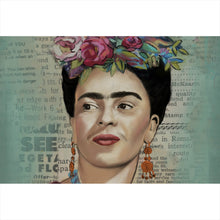 Lade das Bild in den Galerie-Viewer, Poster Frida Vintage Portrait Querformat