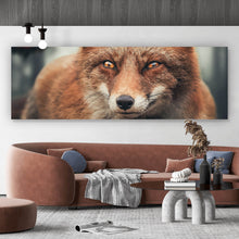 Lade das Bild in den Galerie-Viewer, Aluminiumbild Fuchs am Waldrand Panorama