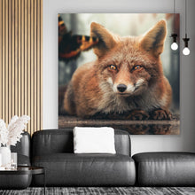 Lade das Bild in den Galerie-Viewer, Acrylglasbild Fuchs am Waldrand Quadrat