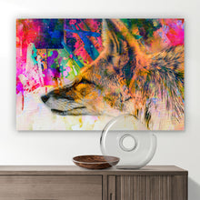 Lade das Bild in den Galerie-Viewer, Leinwandbild Fuchs Modern Art Querformat