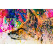 Lade das Bild in den Galerie-Viewer, Leinwandbild Fuchs Modern Art Querformat