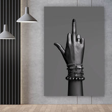 Lade das Bild in den Galerie-Viewer, Leinwandbild Fuck you Hochformat