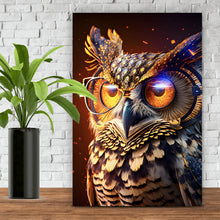 Lade das Bild in den Galerie-Viewer, Poster Galaktische Eule Digital Art Hochformat