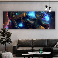 Lade das Bild in den Galerie-Viewer, Spannrahmenbild Galaktischer Black Panther Panorama