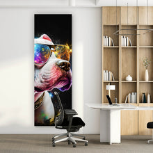 Lade das Bild in den Galerie-Viewer, Aluminiumbild Galaktischer Fantasie Hund Panorama Hoch