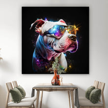 Lade das Bild in den Galerie-Viewer, Spannrahmenbild Galaktischer Fantasie Hund Quadrat