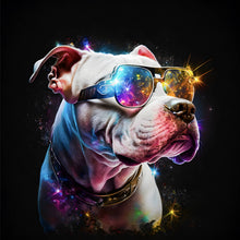 Lade das Bild in den Galerie-Viewer, Aluminiumbild Galaktischer Fantasie Hund Quadrat