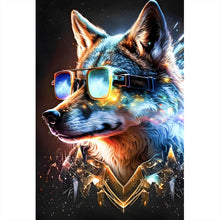 Lade das Bild in den Galerie-Viewer, Poster Galaktischer Fantasie Wolf Hochformat