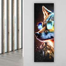 Lade das Bild in den Galerie-Viewer, Acrylglasbild Galaktischer Fantasie Wolf Panorama Hoch