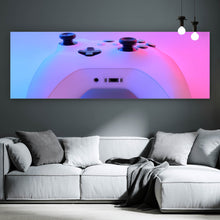 Lade das Bild in den Galerie-Viewer, Aluminiumbild Gaming Controller im Neonlicht Panorama