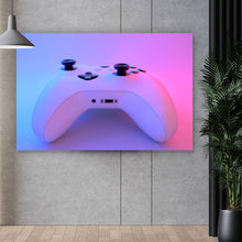 Lade das Bild in den Galerie-Viewer, Spannrahmenbild Gaming Controller im Neonlicht Querformat