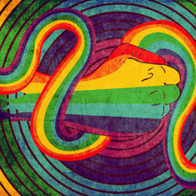 Lade das Bild in den Galerie-Viewer, Poster Geballte Faust Regenbogenfarben Quadrat