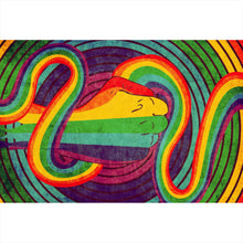 Lade das Bild in den Galerie-Viewer, Poster Geballte Faust Regenbogenfarben Querformat