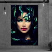 Lade das Bild in den Galerie-Viewer, Acrylglasbild Geheimnisvolle Frau Hochformat