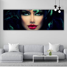 Lade das Bild in den Galerie-Viewer, Acrylglasbild Geheimnisvolle Frau Panorama