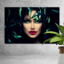 Lade das Bild in den Galerie-Viewer, Acrylglasbild Geheimnisvolle Frau Querformat