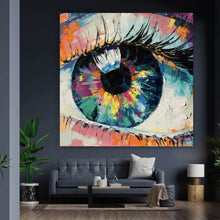 Lade das Bild in den Galerie-Viewer, Poster Gemälde Abstraktes Auge Quadrat