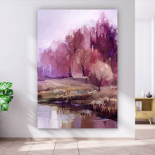 Lade das Bild in den Galerie-Viewer, Acrylglasbild Gemälde bunte Bäume Hochformat